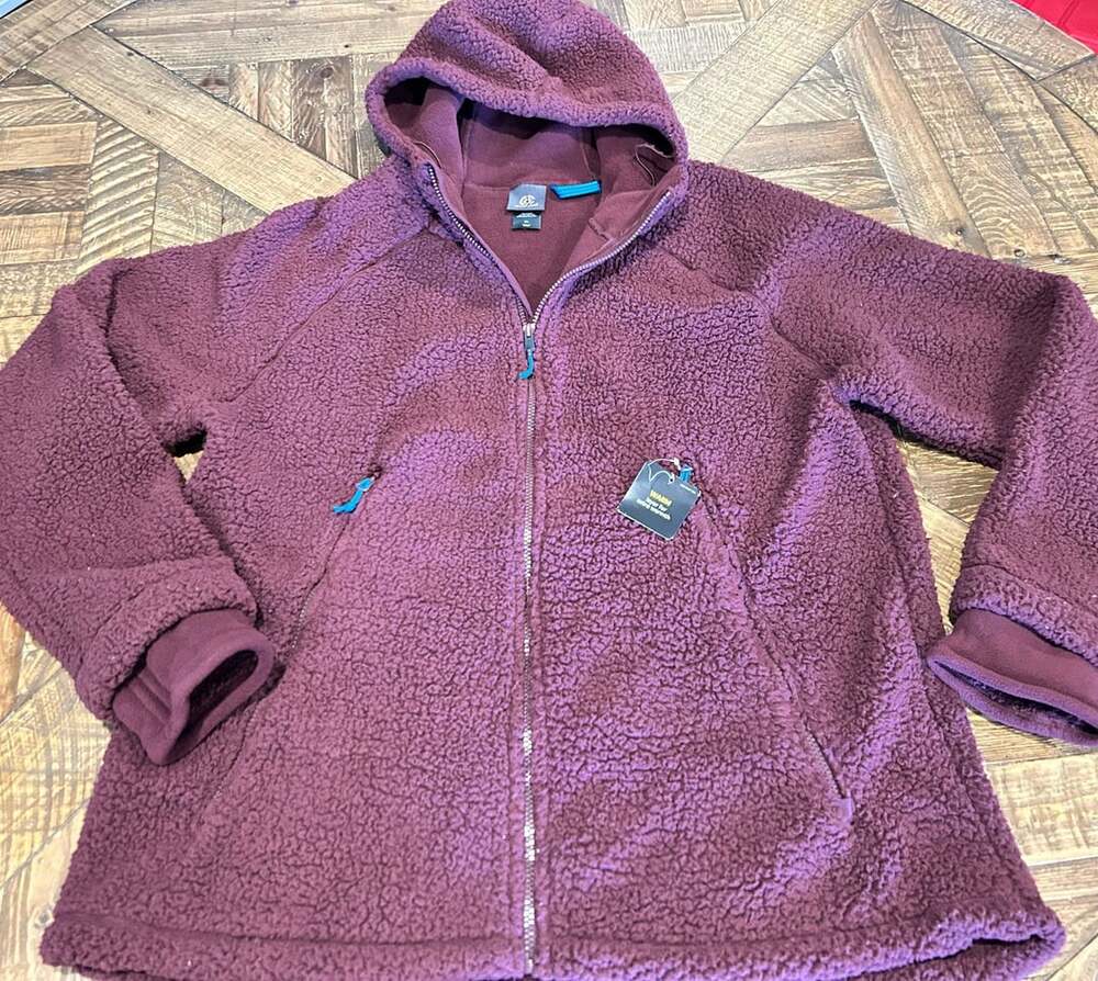 Champion C9 Sherpa Fleece Zip Hoodie Size XL Burgundy